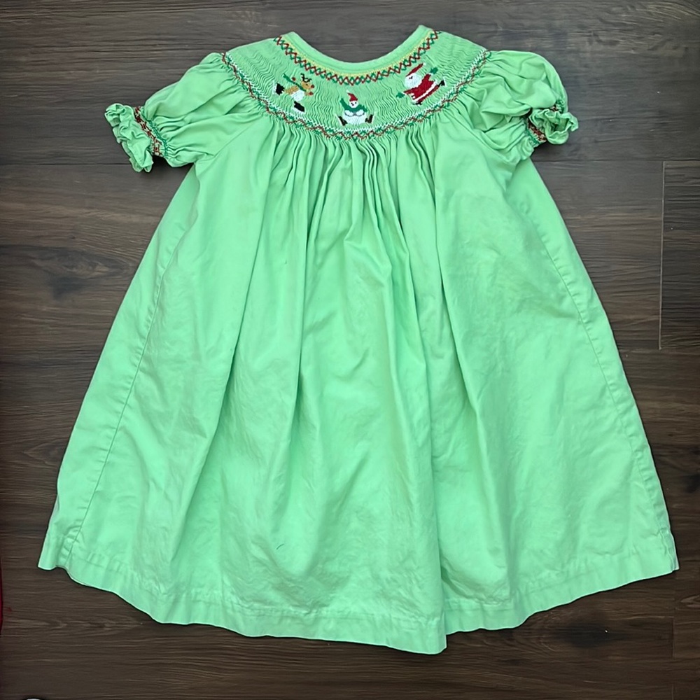 Carouselwear green holiday Christmas dress 2T